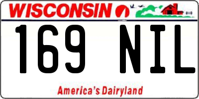 WI license plate 169NIL