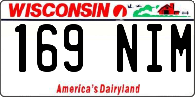 WI license plate 169NIM