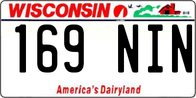 WI license plate 169NIN