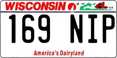 WI license plate 169NIP