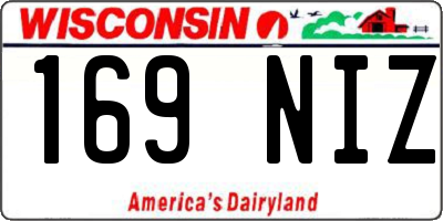 WI license plate 169NIZ