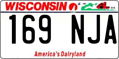 WI license plate 169NJA