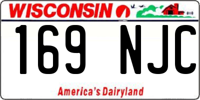 WI license plate 169NJC