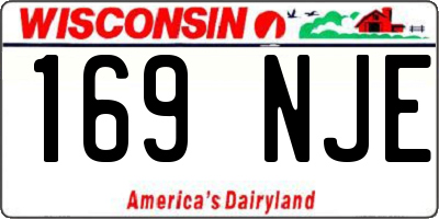 WI license plate 169NJE