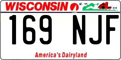 WI license plate 169NJF