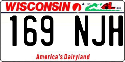WI license plate 169NJH