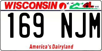 WI license plate 169NJM