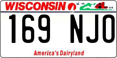 WI license plate 169NJO