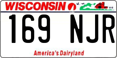 WI license plate 169NJR