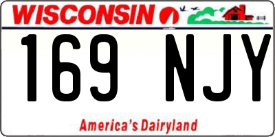 WI license plate 169NJY