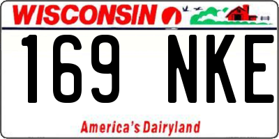 WI license plate 169NKE