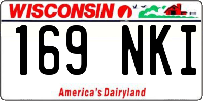 WI license plate 169NKI