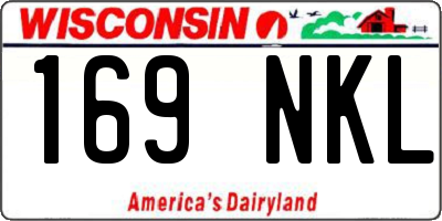 WI license plate 169NKL