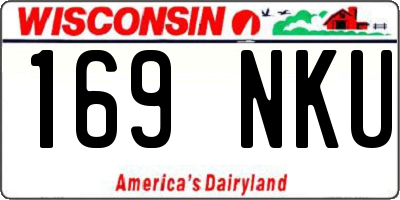 WI license plate 169NKU
