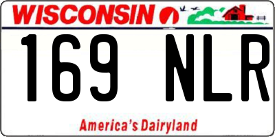 WI license plate 169NLR
