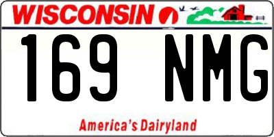 WI license plate 169NMG