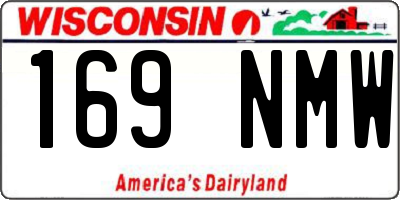 WI license plate 169NMW