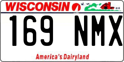 WI license plate 169NMX