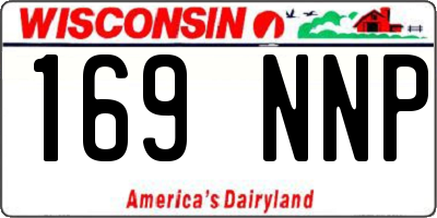 WI license plate 169NNP