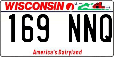 WI license plate 169NNQ