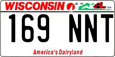WI license plate 169NNT