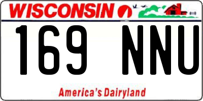 WI license plate 169NNU