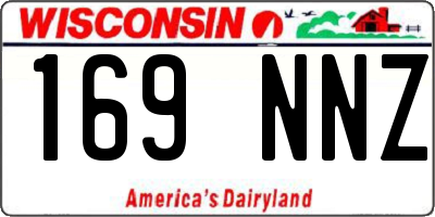 WI license plate 169NNZ