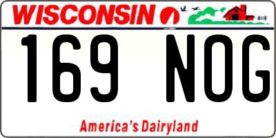WI license plate 169NOG