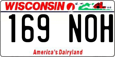 WI license plate 169NOH