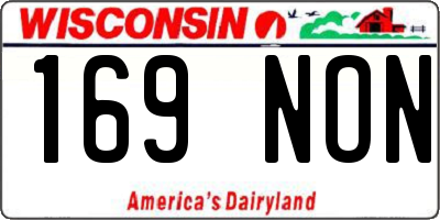 WI license plate 169NON