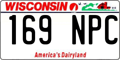 WI license plate 169NPC