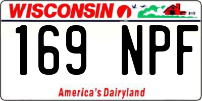 WI license plate 169NPF