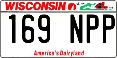 WI license plate 169NPP