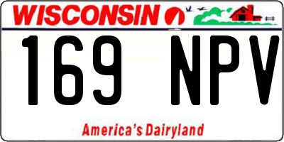 WI license plate 169NPV