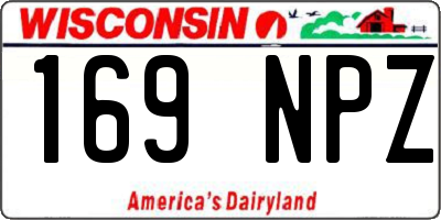 WI license plate 169NPZ