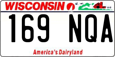WI license plate 169NQA