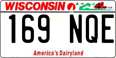 WI license plate 169NQE