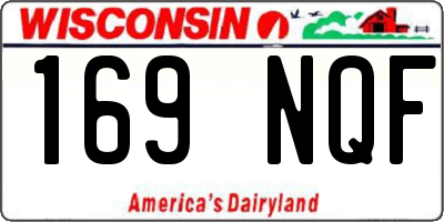 WI license plate 169NQF
