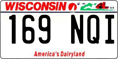 WI license plate 169NQI