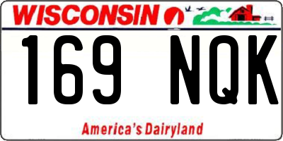 WI license plate 169NQK