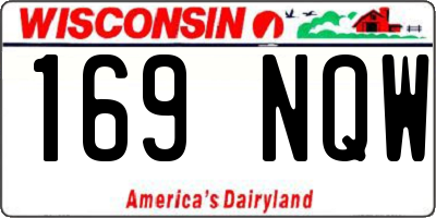 WI license plate 169NQW