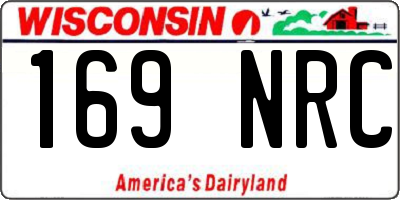 WI license plate 169NRC