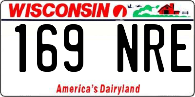 WI license plate 169NRE