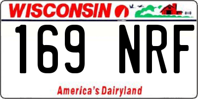 WI license plate 169NRF