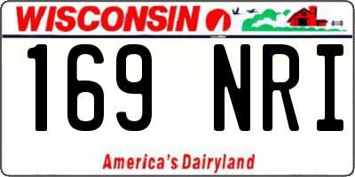 WI license plate 169NRI