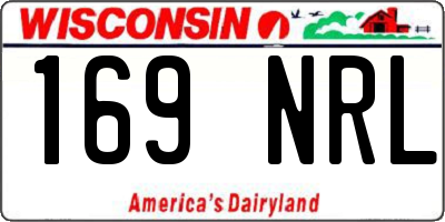 WI license plate 169NRL