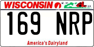 WI license plate 169NRP