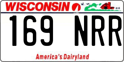 WI license plate 169NRR