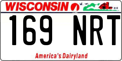 WI license plate 169NRT