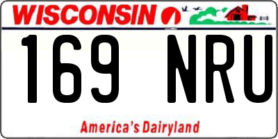 WI license plate 169NRU